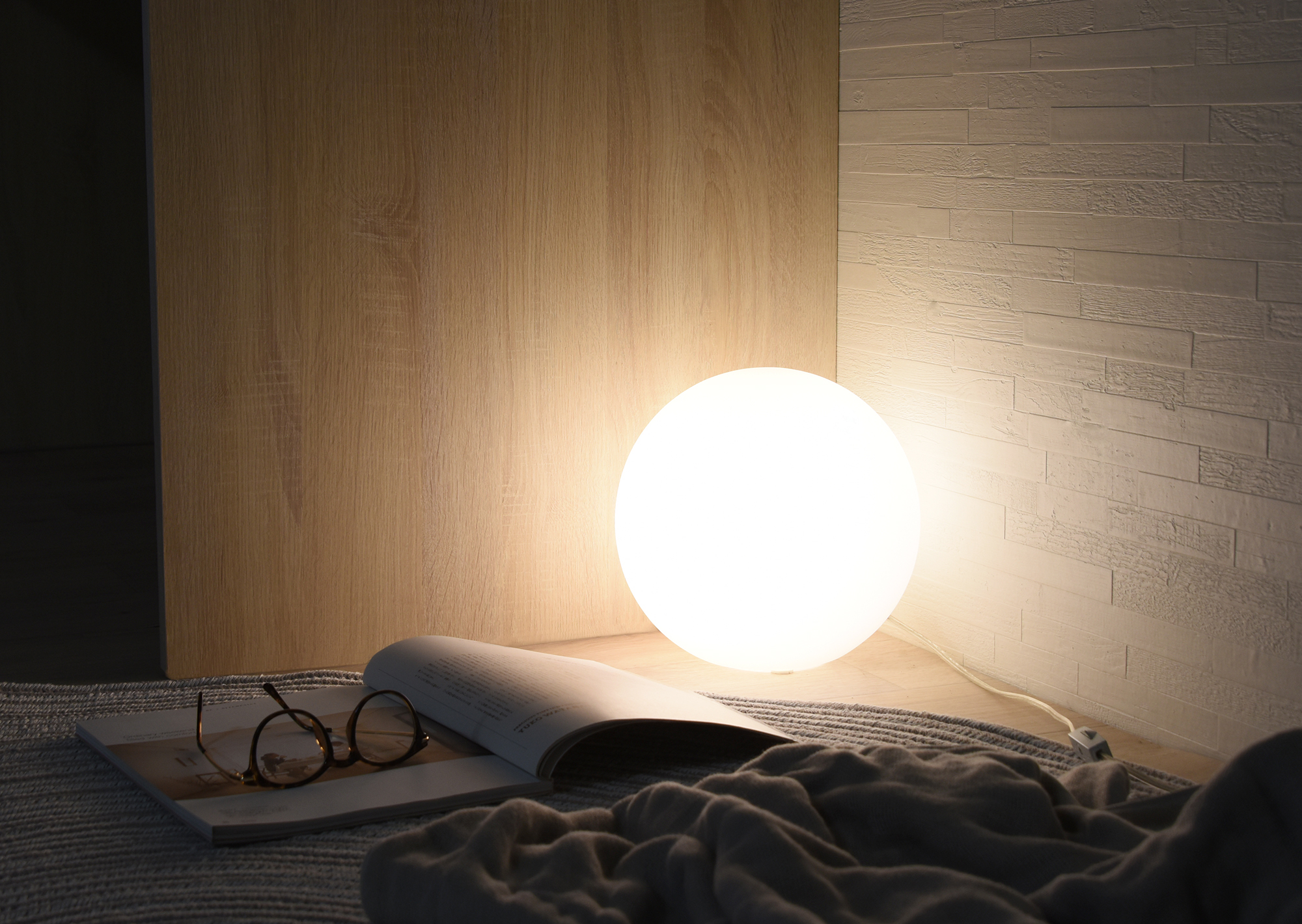 ボール型ランプ 25cm