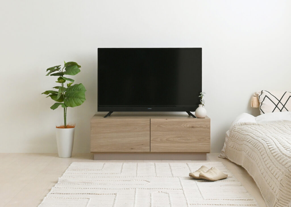 ロータイプの家具で圧迫感を減らす