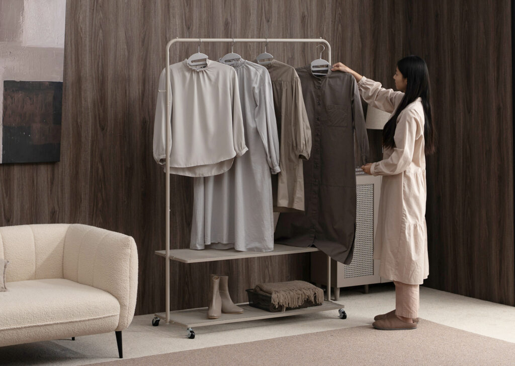 網棚付きハンガーラック 4YMH-04