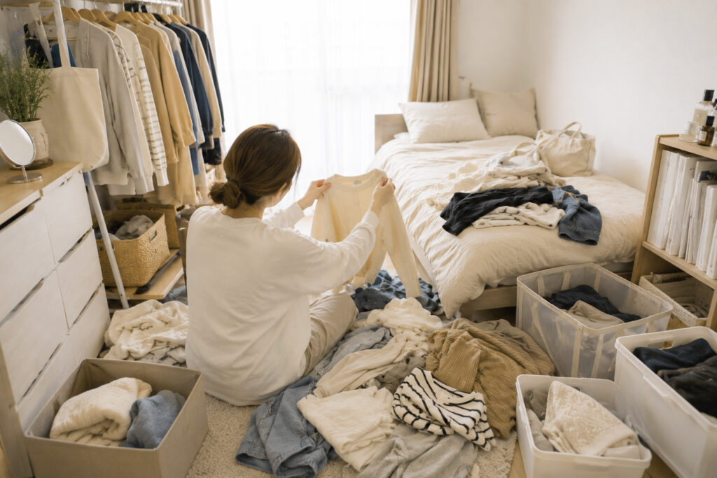 セールや季節の買い足しで服が増える