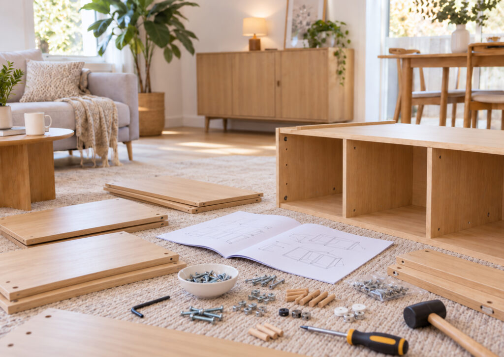 部品や工具を広げる負担を減らせる